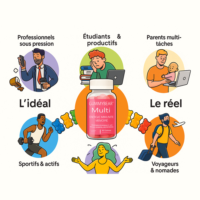 GUMMYBEAR® Multi – Le complément multivitamines pour tous les profils : énergie, immunité et performance